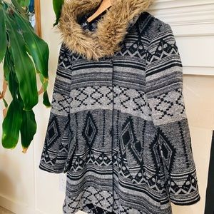 Light Weight Fur Trimmed Coat